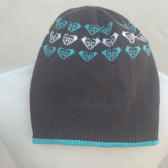 Roxy reversible beanie. Turquoise and brown - Picture 4 of 5